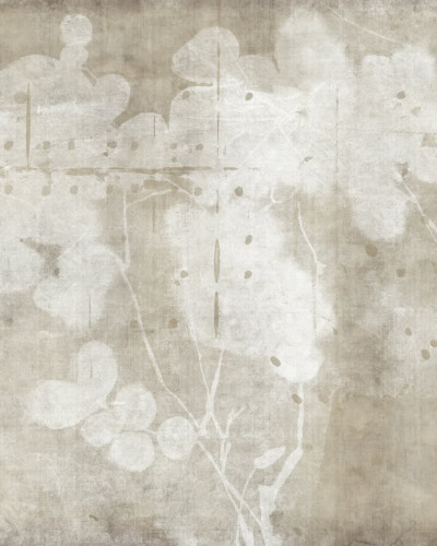 Tapet floral bej, design elegant