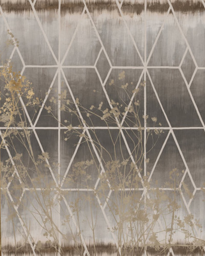 Fototapet cu design geometric și floral elegant