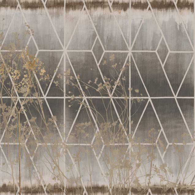 Fototapet cu design geometric și floral elegant