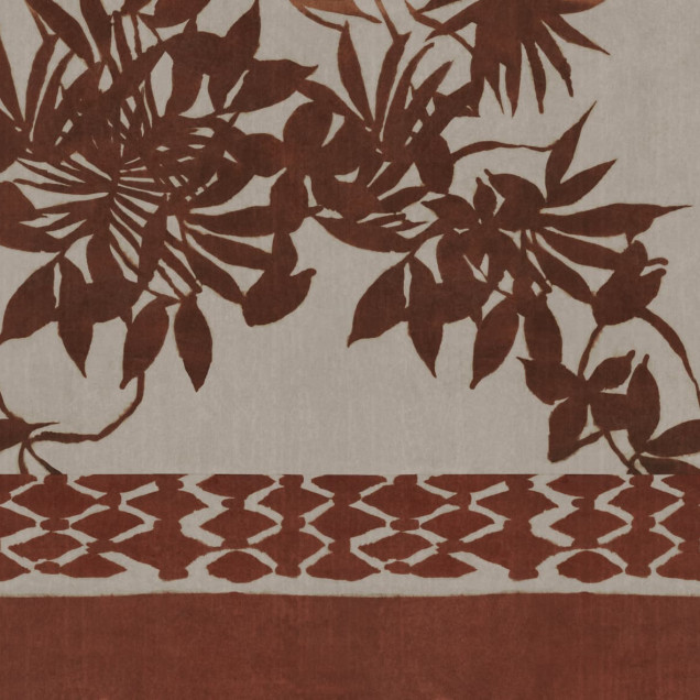 Tapet floral cu design boem în interior modern
