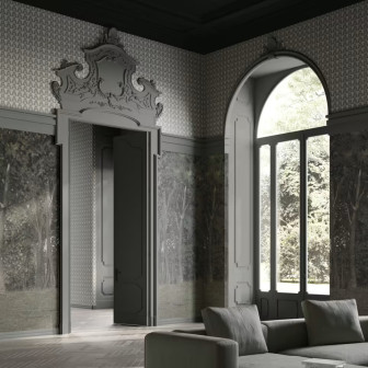Tapet elegant cu motive delicate, stil clasic reinterpretat