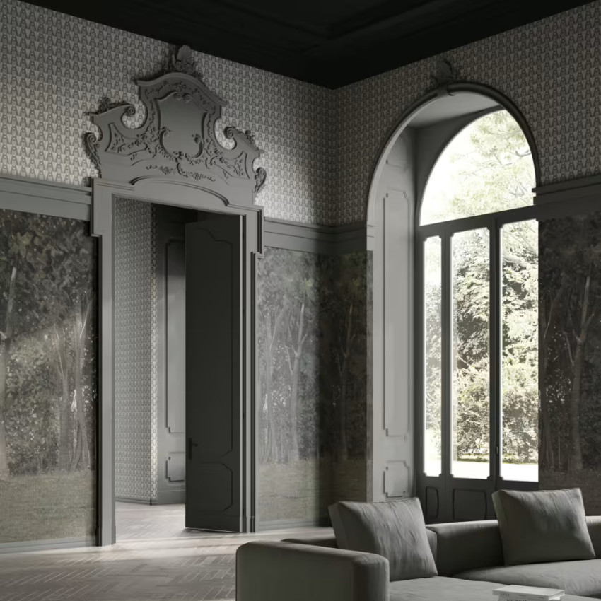 Tapet elegant cu motive delicate, stil clasic reinterpretat