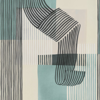 Tapet decorativ cu model abstract de linii și volute