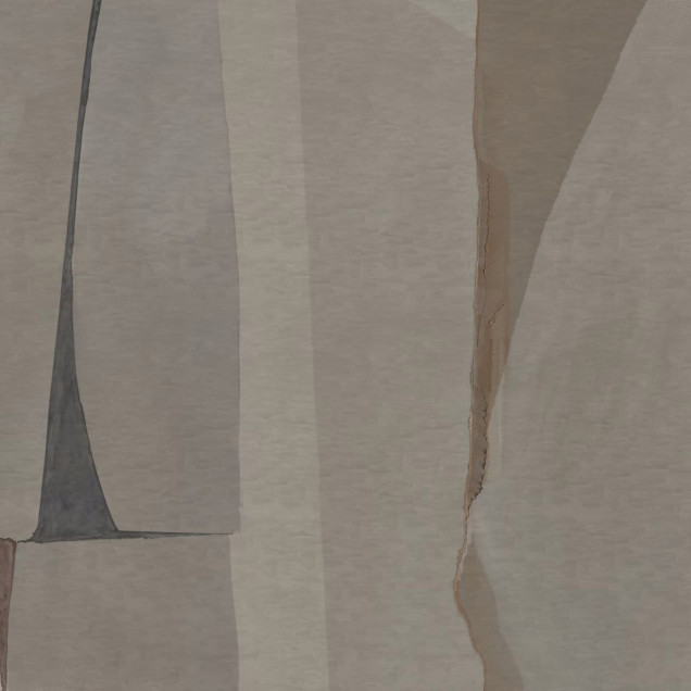 Tapet cu design abstract geometric în nuanțe de crem, gri și roz pal