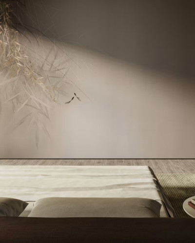 Fototapet elegant cu design floral stilizat