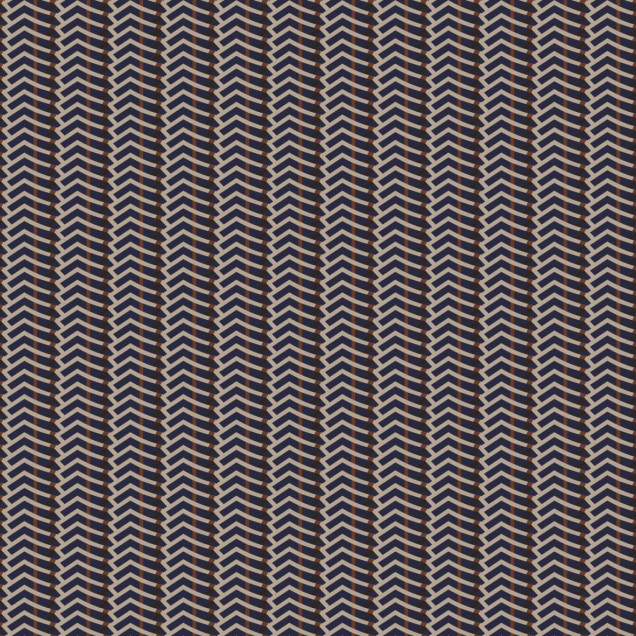 Tapet cu model geometric vertical in culori bleumarin, bej si ocru