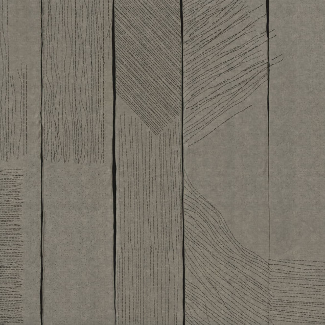 Tapet abstract gri cu linii fine negre verticale si oblice