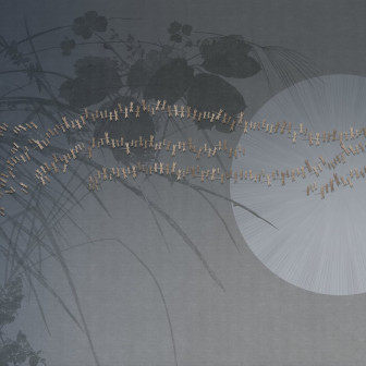 Tapet decorativ cu libelule și design floral