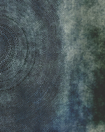 Tapet abstract cu design geometric subtil în nuanțe de albastru și gri.