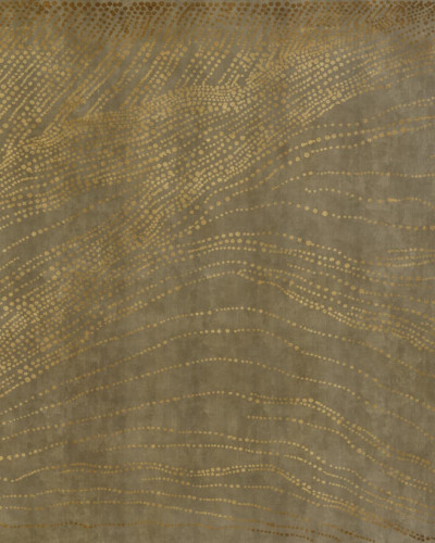 Tapet Stardust Variant 2 cu design abstract, puncte aurii pe un fundal maro