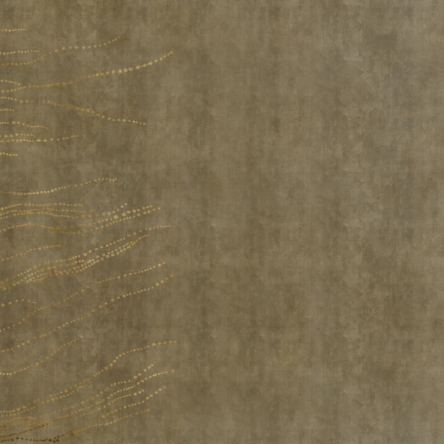 Tapet Stardust Variant 2 cu design abstract, puncte aurii pe un fundal maro