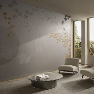 Tapet Dolores cu design floral minimalist