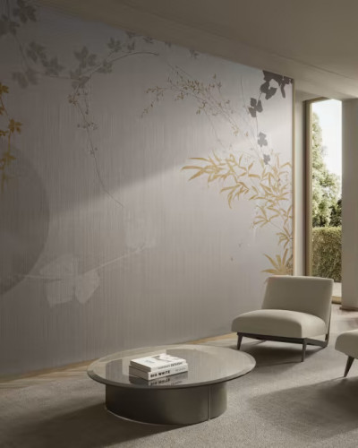 Tapet Dolores cu design floral minimalist