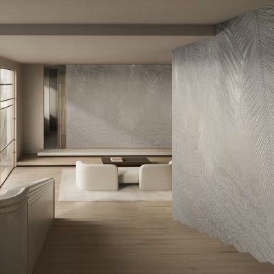 Tapet cu textura 3D si model de frunze, Harlean