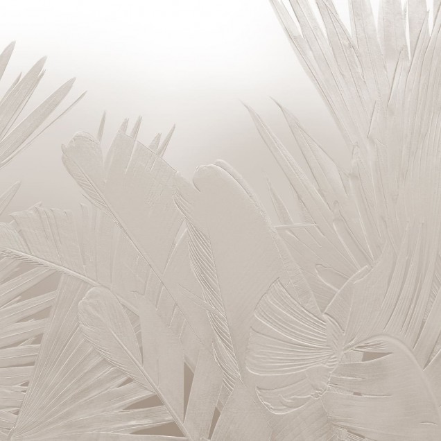 Wallpaper cu design minimalist cu nuante neutre si textura subtila, in decorul unui living modern.