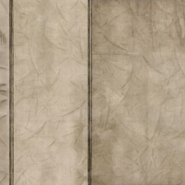 Tapet cu design minimalist, modern, inspirat de arta japoneza, cu un cer senin si ramuri subtiri de arbore.