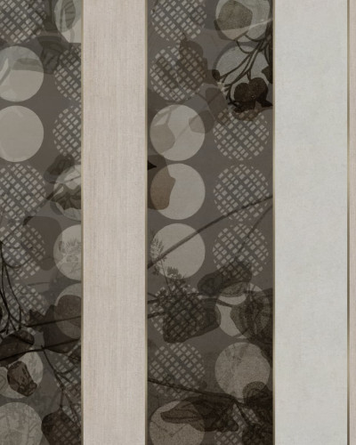 Tapet cu design minimalist cu flori delicate și modele geometrice subtile