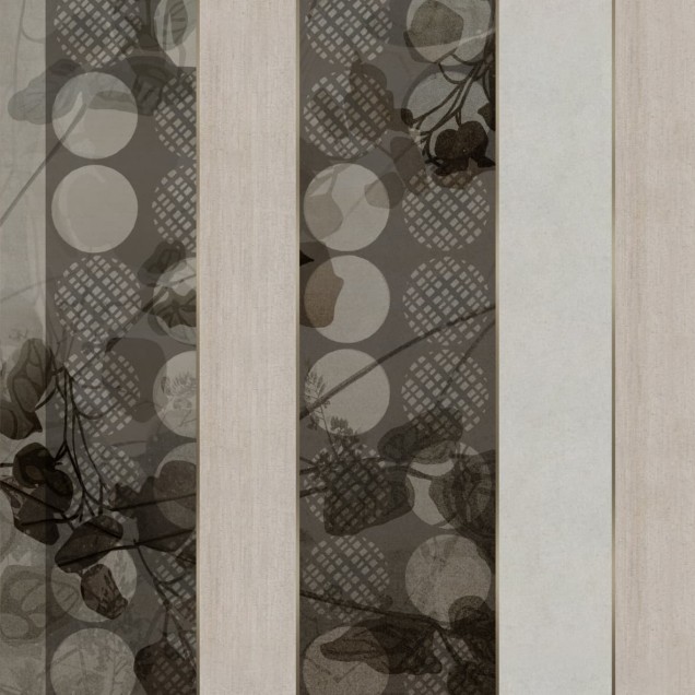 Tapet cu design minimalist cu flori delicate și modele geometrice subtile
