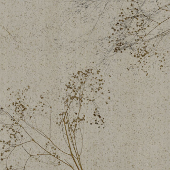 Tapet elegant cu ramuri delicate pe fundal bej