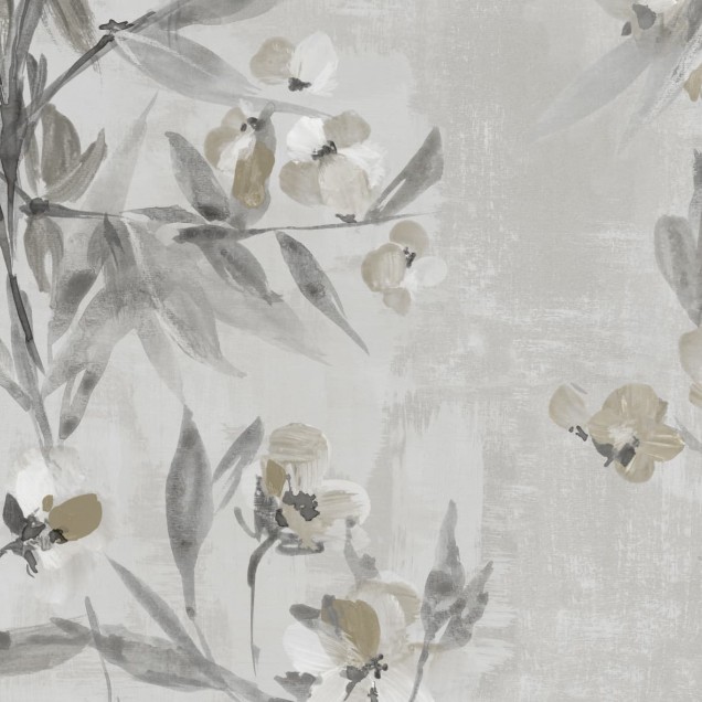 Fototapet Sicilienne, Variant 2 cu flori delicate gri si bej