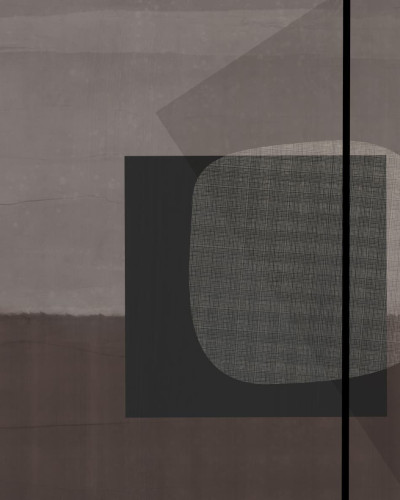 Tapet modern cu design abstract in nuante de gri si maro. Wink, Variant 1.