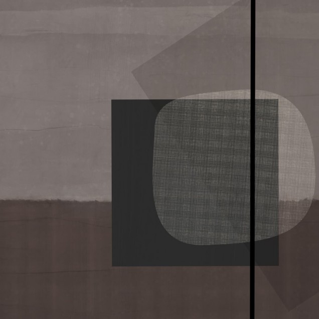 Tapet modern cu design abstract in nuante de gri si maro. Wink, Variant 1.