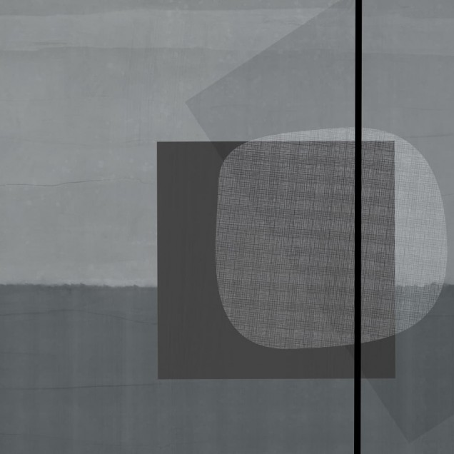 Tapet gri cu design geometric