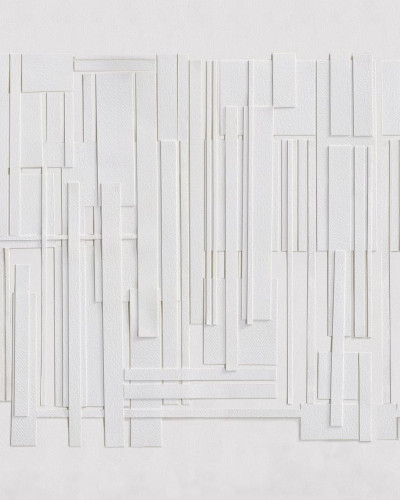 Tapet geometric minimalist cu design modern, tonuri neutre, perfect pentru sufragerie, dormitor sau birou