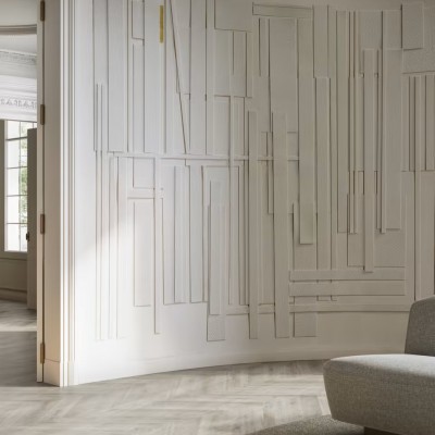 Tapet geometric minimalist cu design modern, tonuri neutre, perfect pentru sufragerie, dormitor sau birou