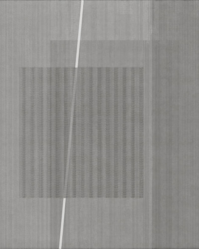Tapet cu design minimalist, linii fine si geometrii subtile, in nuante de gri.