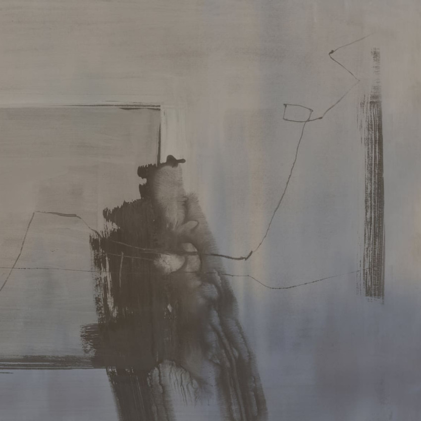 Tapet abstract minimalist Giorni, Variant 2, cu nuanțe neutre și linii fine