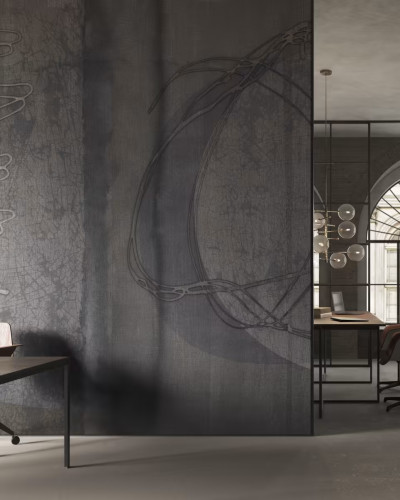 Tapet modern cu design minimalist, gri, cu linii subtile și nuanțe delicate.