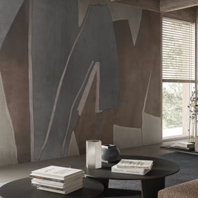 Tapet modern gri si maro cu design minimalist