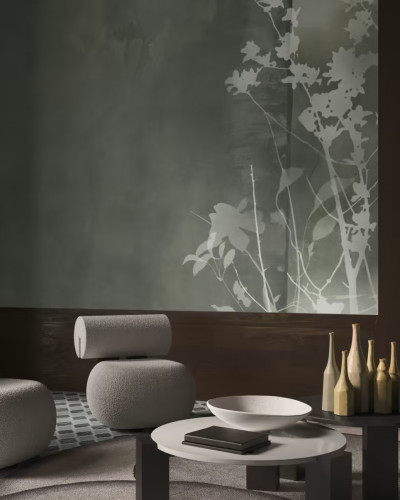 Tapet Napee Variant 1, tapet modern cu design minimalist și o nuanță de verde delicată