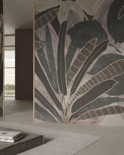 Tapet modern By The Bay, Variant 1, cu design abstract, inspirat de frumusețea naturii, oferind o atmosferă relaxantă și sofisticată.