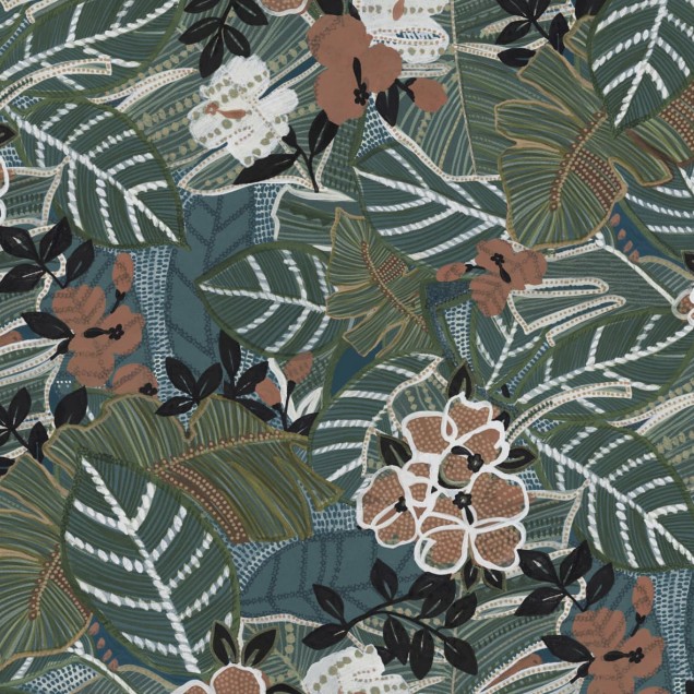 Tapet floral tropical Kew Gardens Variant 1