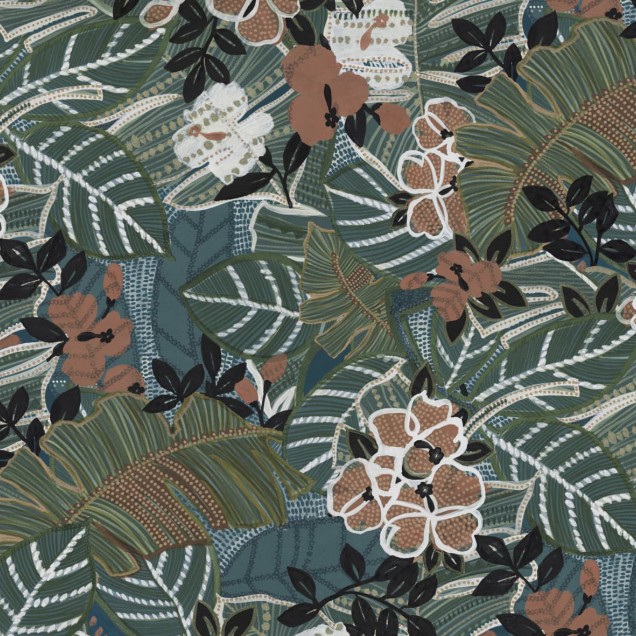 Tapet floral tropical Kew Gardens Variant 1