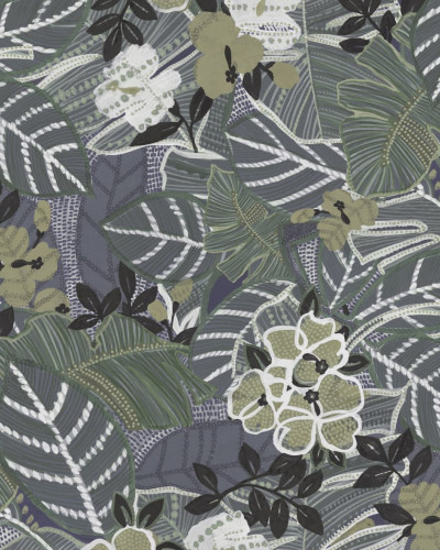 Tapet cu model floral luxuriant Kew Gardens, Variant 2