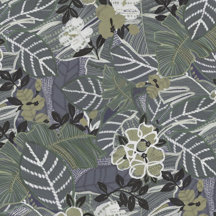 Tapet cu model floral luxuriant Kew Gardens, Variant 2