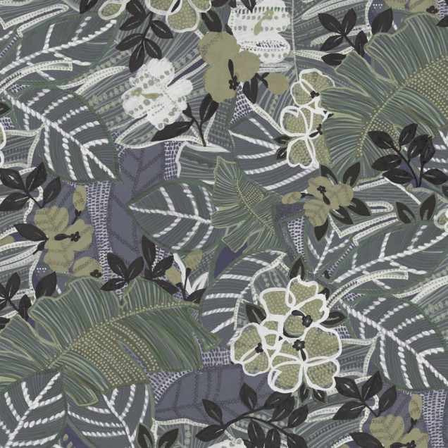 Tapet cu model floral luxuriant Kew Gardens, Variant 2