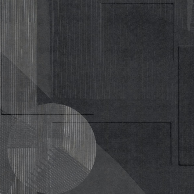 Tapet cu design geometric abstract în tonuri de gri, perfect pentru a adăuga un strop de stil minimalist spațiului tău.
