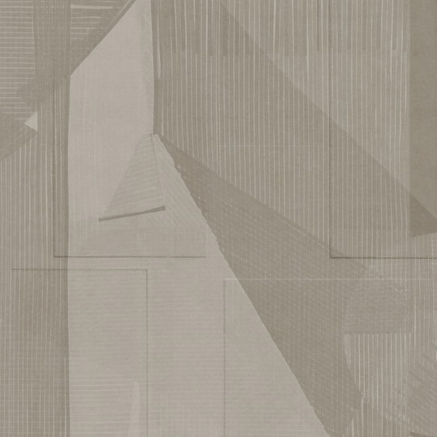 Tapet cu design geometric abstract, tonuri neutre, culori delicate, linii subtile