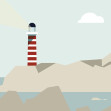 Fototapet pentru baie Lighthouse, Variant 2, Glamora