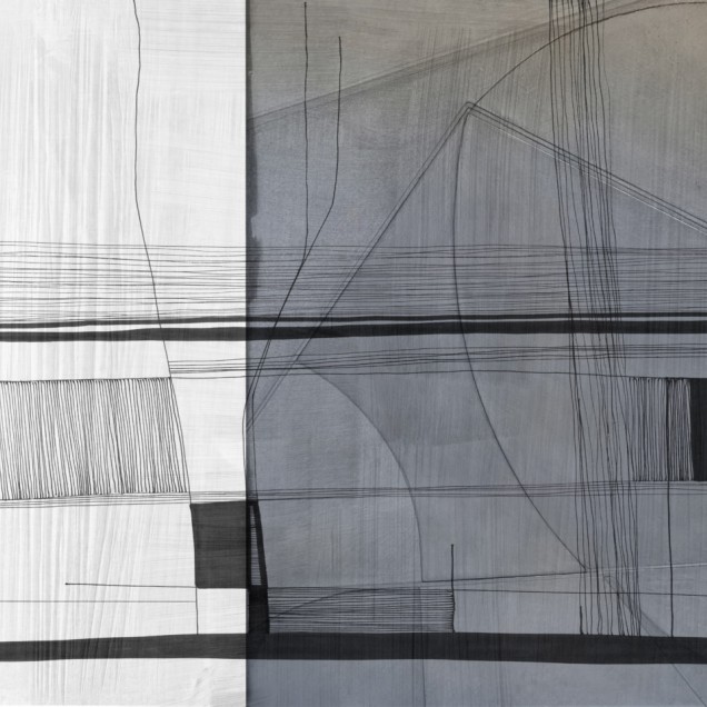 Tapet modern cu design abstract, in culori neutre.