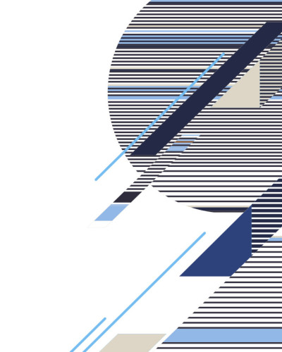 Tapet cu aspect geometric si modern, cu accente de albastru si gri.