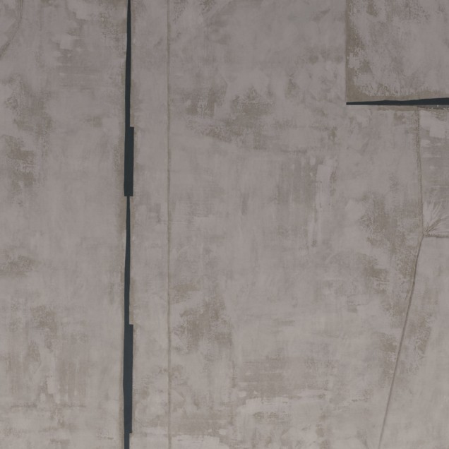 Tapet Intonaco, Variant 2 - Gri cu aspect de beton, textura subtila si design geometric.