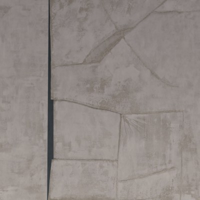 Tapet Intonaco, Variant 2 - Gri cu aspect de beton, textura subtila si design geometric.