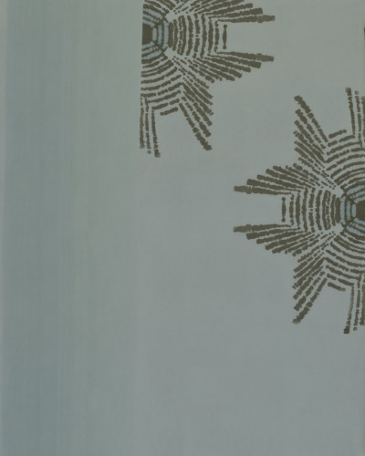 Tapet cu design geometric, Magister, Variant 2, nuanțe de gri și verde
