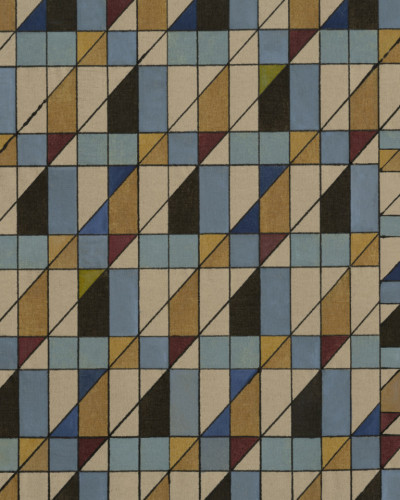 Tapet geometric modern cu triunghiuri și pătrate, culori vibrante
