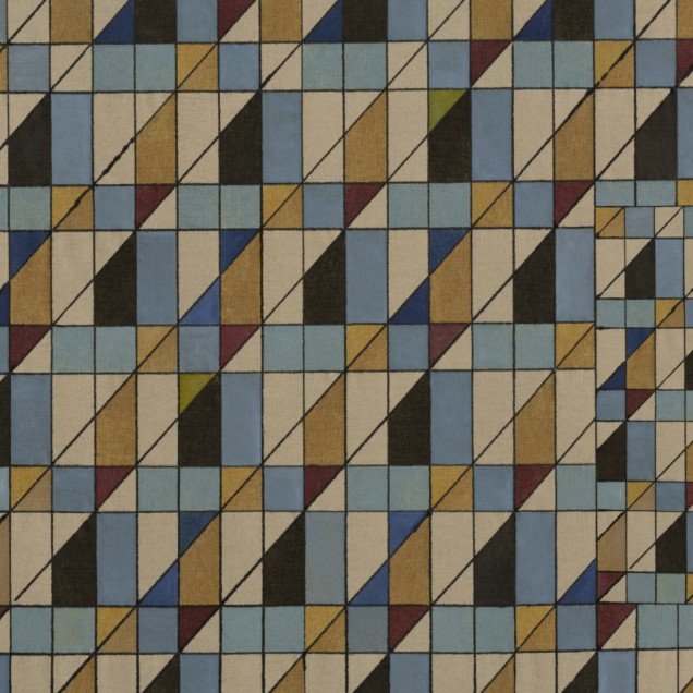 Tapet geometric modern cu triunghiuri și pătrate, culori vibrante